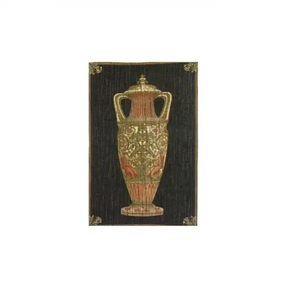 Amphora Chenille Black Belgian Tapestry