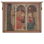 Annunciation With Gold Lurex European Tapestries - 26 in. x 20 in. Cotton/Viscose/Polyester by Fran Angelio