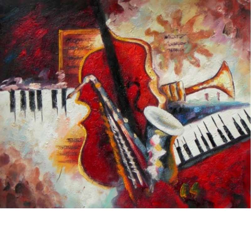 Instruments Of Music I Canvas Oil Painting