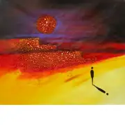 Alone with the Midnight Sun Canvas Oil Painting