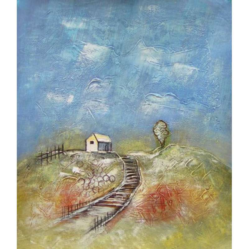 House on the Hill Canvas Oil Painting