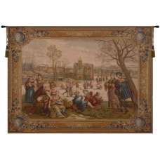 Les Patineurs I European Tapestry Wall hanging