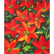 Red Petals of Joy Canvas Oil Painting