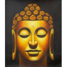 Bronze Buddha Canvas Oil Painting