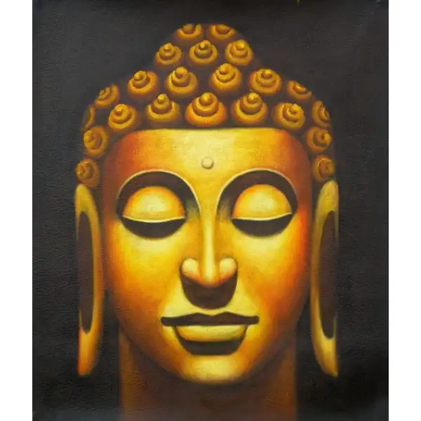 Bronze Buddha Canvas Oil Painting