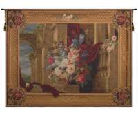 Bouquet Et Architecture Horizontal European Tapestry Wall hanging