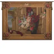 Bouquet Et Architecture Horizontal French Wall Tapestry