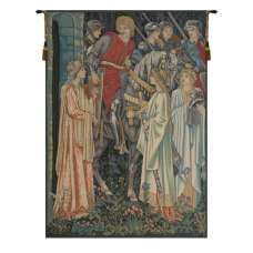 The Holy Grail Left Panel European Tapestry Wall Hanging