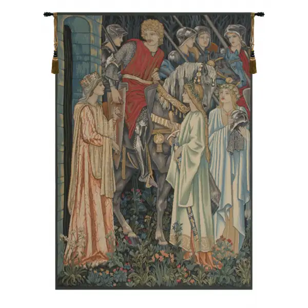 Charlotte Home Furnishing Inc. Belgium Tapestry - 40 in. x 54 in. William Morris | The Holy Grail Left Panel European Tapestry