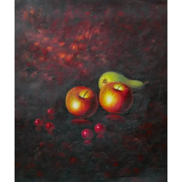 Apples and Pear Canvas Oil Painting