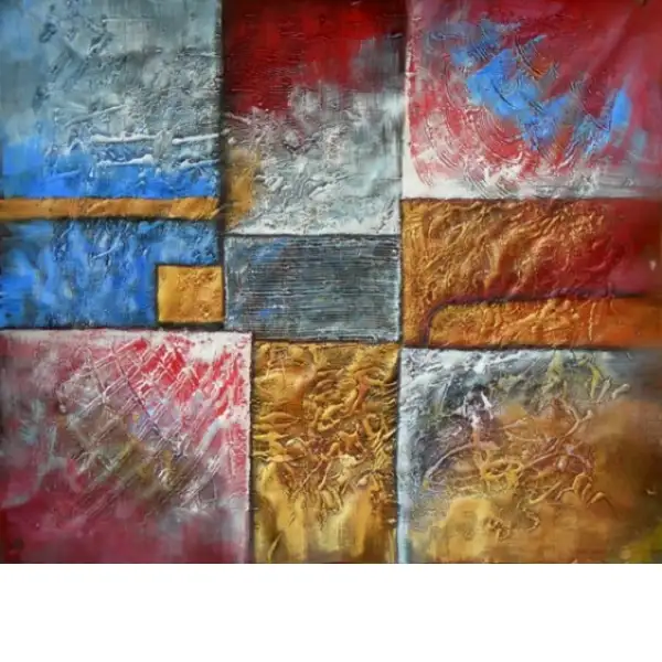 Primary Rectangles Canvas Oil Painting
