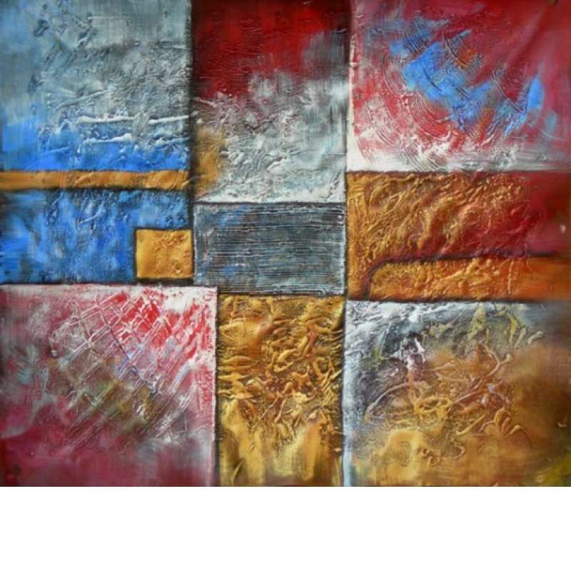 Primary Rectangles Canvas Oil Painting