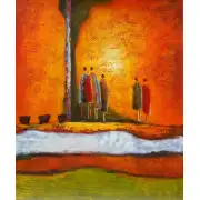 The Gathering Canvas Oil Painting