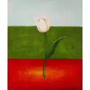 White Tulip Canvas Oil Painting