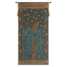 Woodpecker with Verse European Tapestry Wall hanging