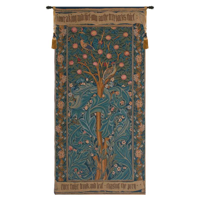 Woodpecker with Verse French Tapestry