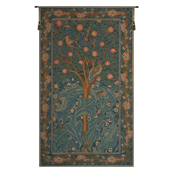 Charlotte Home Furnishing Inc. France Tapestry - 28 in. x 45 in. William Morris | Woodpecker without Verse French Wall Tapestry