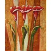 Red Lily Trilogy Canvas Oil Painting