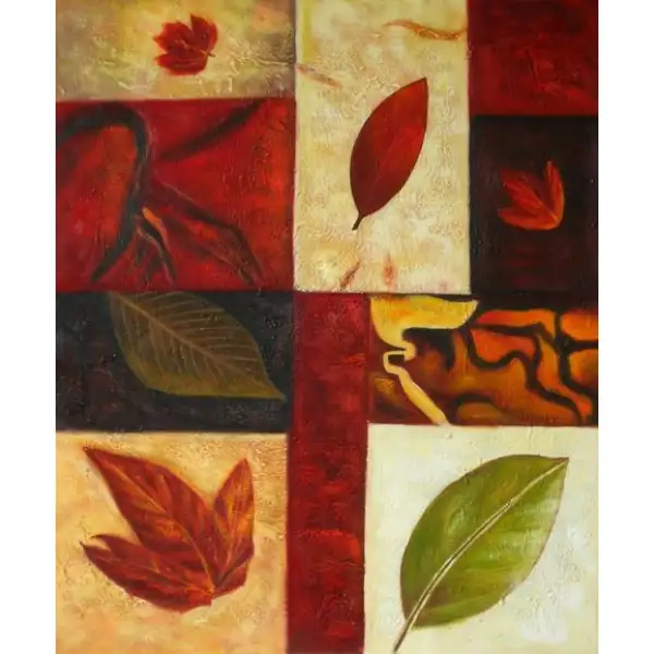 Autumnal Abstract Canvas Oil Painting