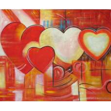 All Hearts Canvas Oil Painting