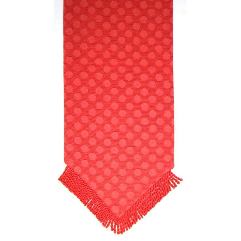 Dot Appeal Red Tapestry Table Runner