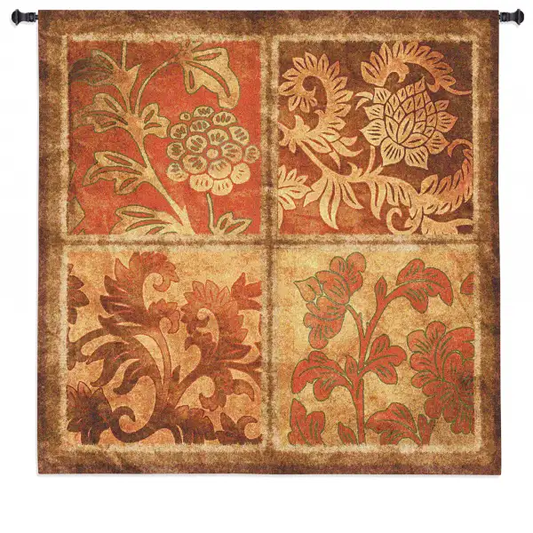 Botanical Scroll Wall Tapestry