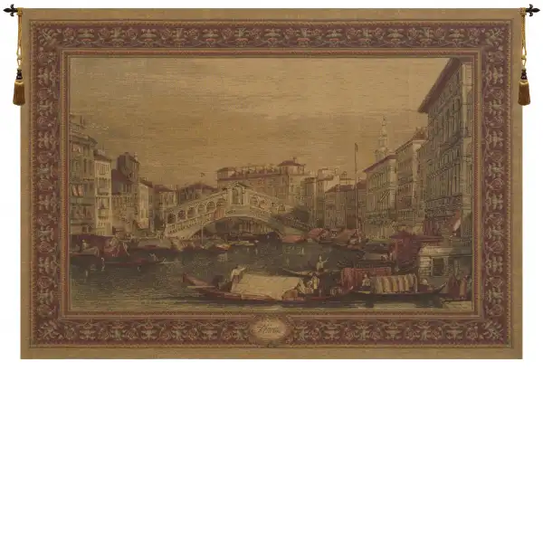 Charlotte Home Furnishing Inc. Belgium Tapestry - 54 in. x 36 in. | Venice Rialto Belgian Tapestry