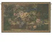 Bouquet with Grapes Green Italian Tapestry