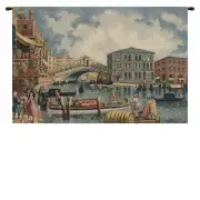 Ponte Di Rialto II Italian Tapestry - 19 in. x 12 in. Cotton/Viscose/Polyester by Michele Marieschi
