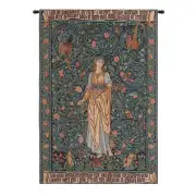 Flora I Belgian Tapestry Wall Hanging - 36 in. x 56 in. Cotton/Polyester/Viscous by Edward Burne Jones