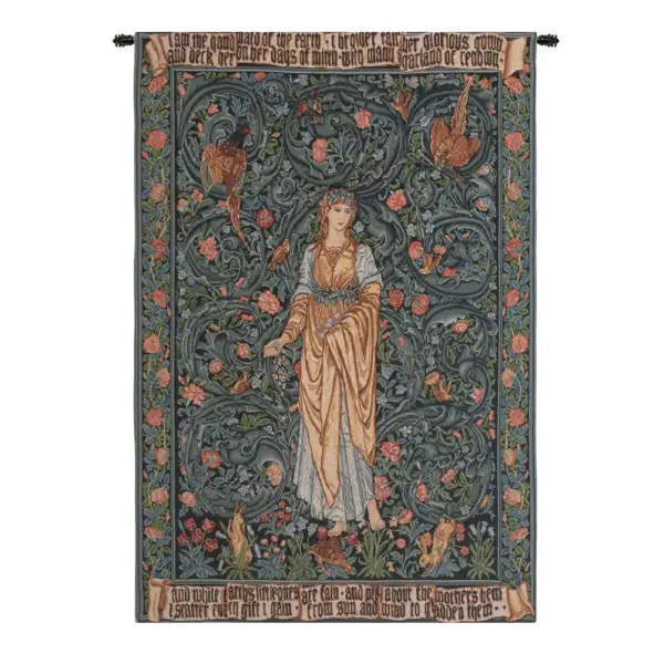 Flora I Belgian Tapestry Wall Hanging