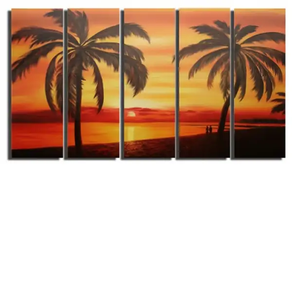 Tropical Silhouettes Canvas Wall Art