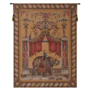 Grotesque Elephant French Wall Tapestry - 44 in. x 58 in. Wool/cotton/others by Charlotte Home Furnishings