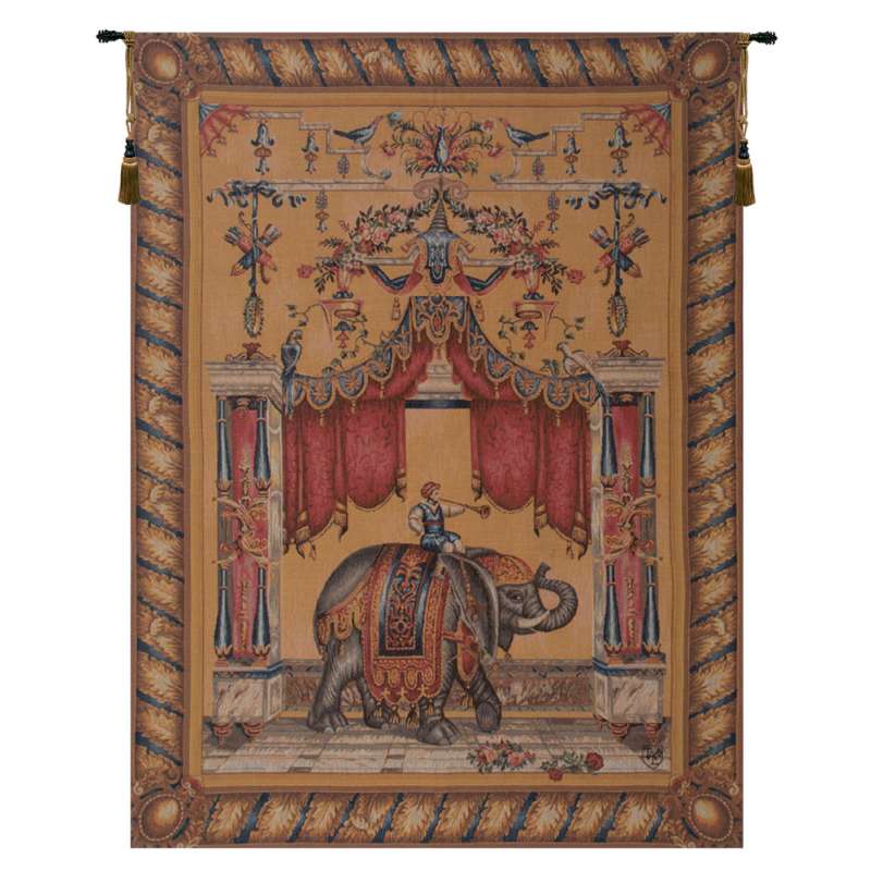 Grotesque Elephant French Tapestry Wall Hanging