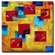 Multicolored Scatter Canvas Wall Art