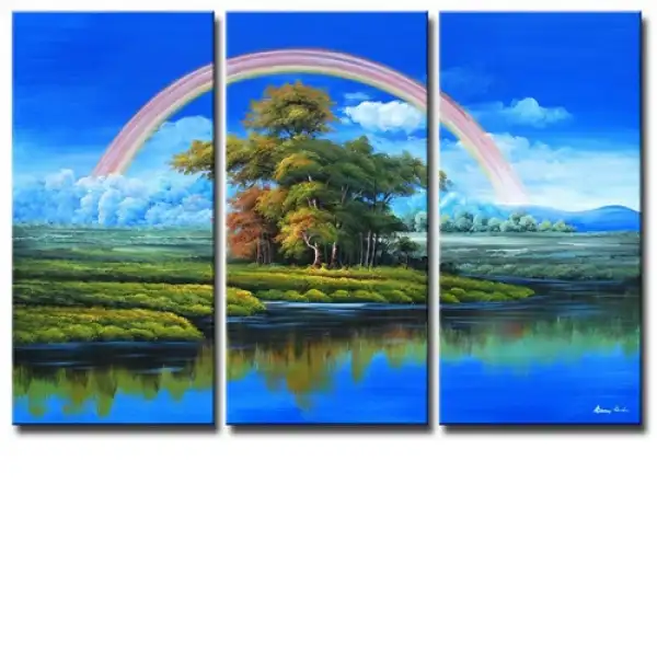 Rainbow Over Paradise Canvas Wall Art