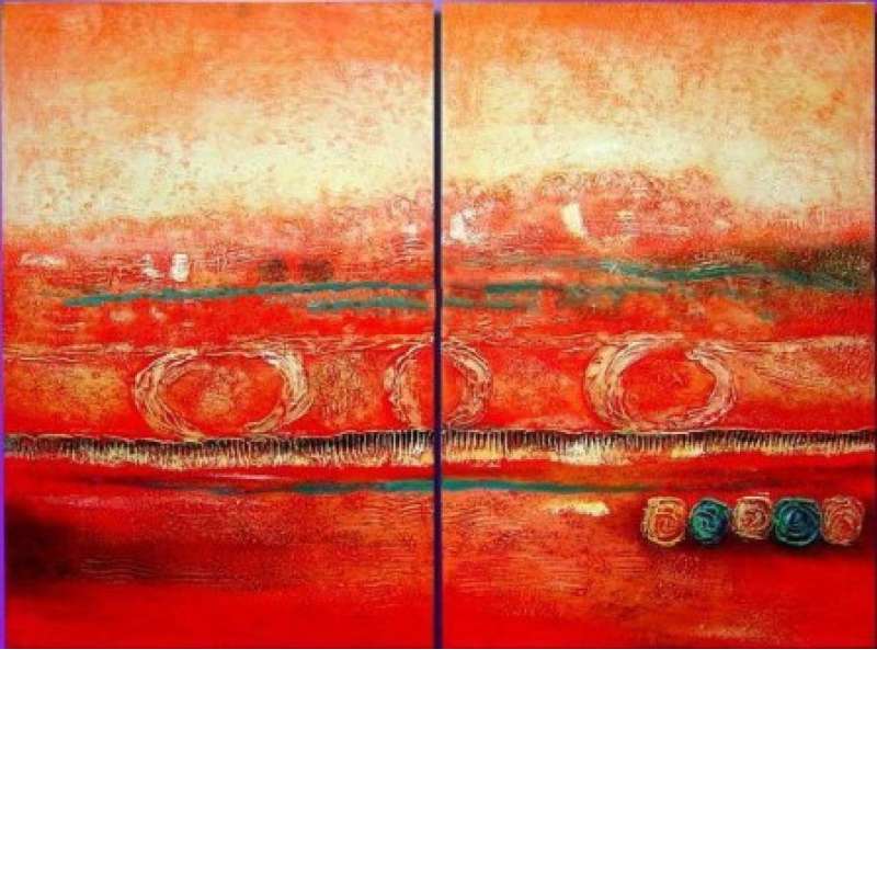 Impressions of Crimson Canvas Art