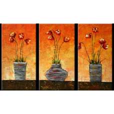 Potted Poppies Canvas Art