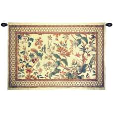 Le Coq with Flower European Tapestry Wall Hanging