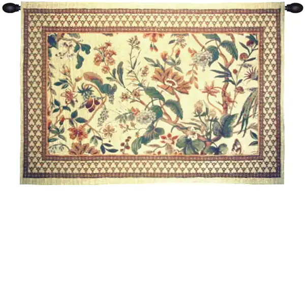 Charlotte Home Furnishing Inc. Belgium Tapestry - 54 in. x 37 in. | Le Coq with Flower Belgian Tapestry