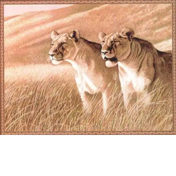Lions Belgian Tapestry