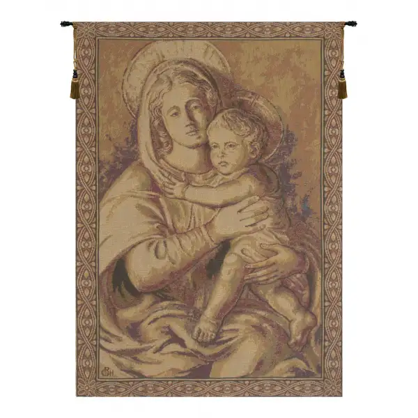 Madonna And Child European Tapestries - 17 in. x 26 in. Cotton/Viscose/Polyester by Charlotte Home Furnishings