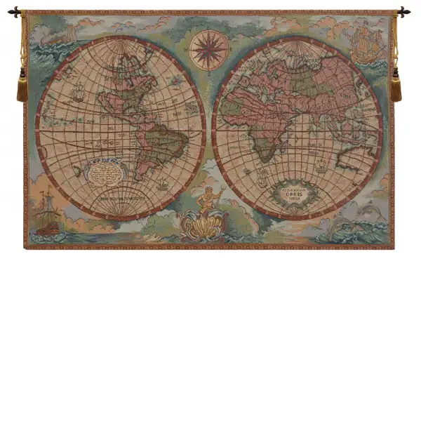 Antique Map I Small Italian Wall Tapestry