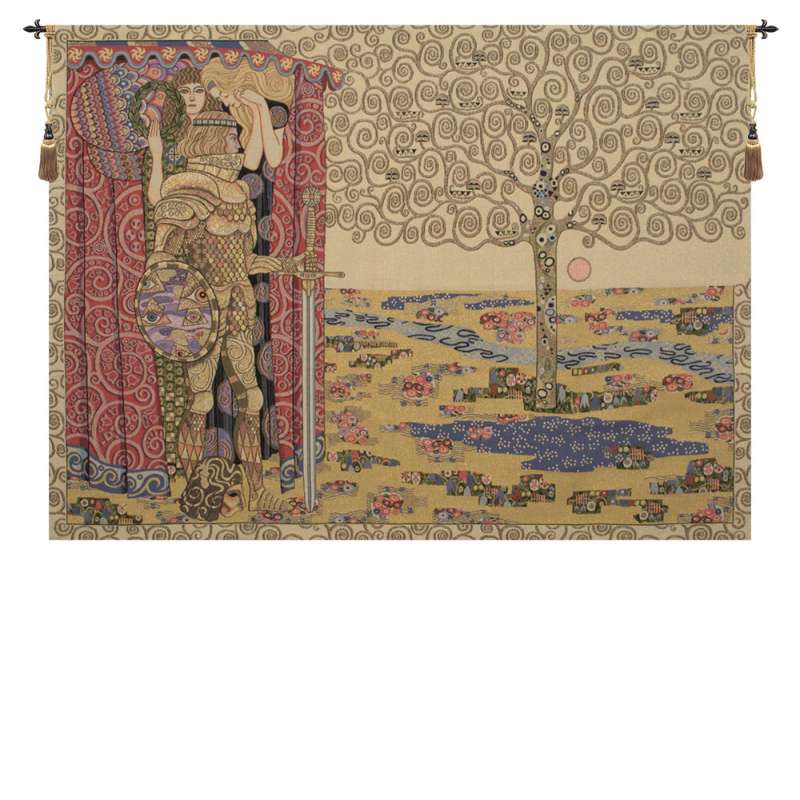 The Knight with the Tree of Life Italian Tapestry Wall Hanging