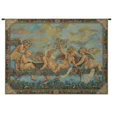 Les Angelots French Tapestry Wall Hanging