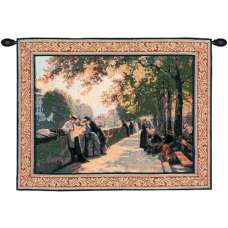 Bank of the River Seine I French Tapestry Wall Hanging