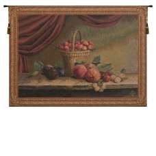 Basket of Strawberries  French Tapestry Wall Hanging