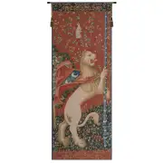 Portiere Lion French Wall Tapestry - 29 in. x 74 in. Cotton/Viscose/Polyester by Charlotte Home Furnishings