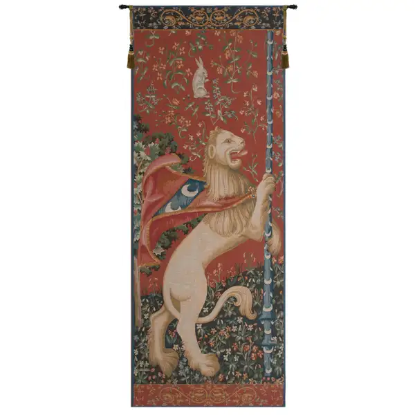 Charlotte Home Furnishing Inc. France Tapestry - 29 in. x 74 in. | Portiere Lion  French Wall Tapestry