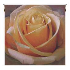 Yellow Rose Square Flanders Tapestry Wall Hanging